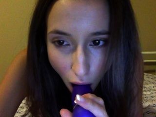 Belle Knox Deepthroats Dildo