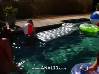 Great Group Anal Fun By The Swimmingpool