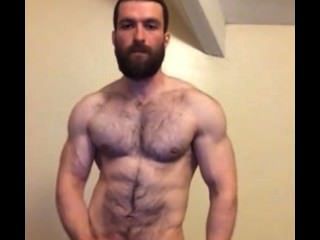 Hung And Hairy British Hunk Wanking