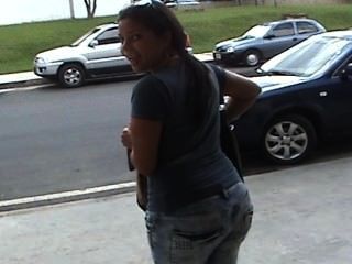 Big Ass Latin Girl Walking On The Street