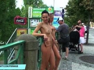 Leonelle And Laura Naked On Public Streets