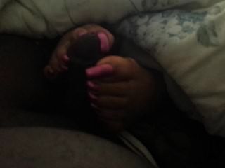 Purple Long Nail Massage