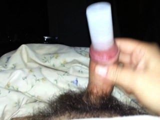 Llenando El Bote Con La Leche. Masturbation Milk